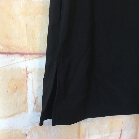 Pull on Black Pencil Skirt with Side Slits Sz S - Picture 3 of 8